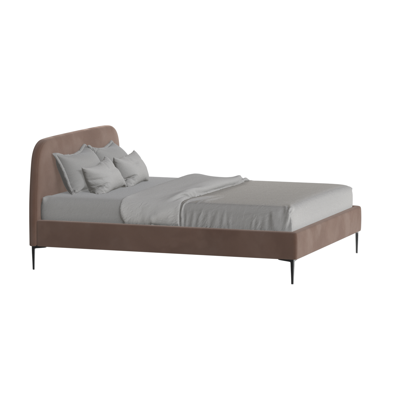 Anna Upholstered Bed with Vertical Headboard Detailing