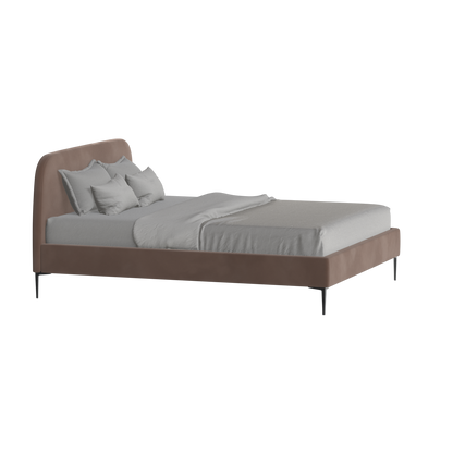 Anna Upholstered Bed with Vertical Headboard Detailing