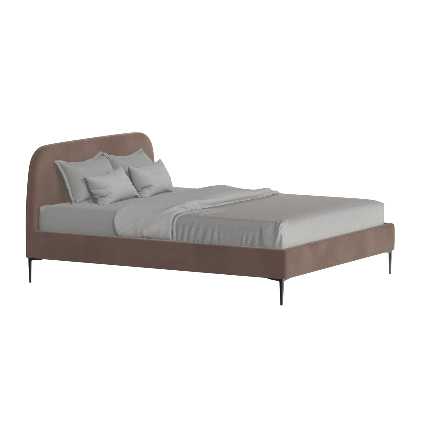 Anna Upholstered Bed with Vertical Headboard Detailing