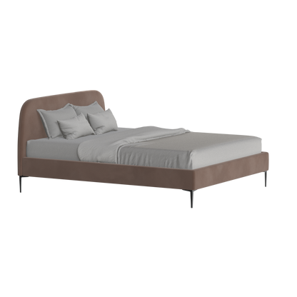 Anna Upholstered Bed with Vertical Headboard Detailing