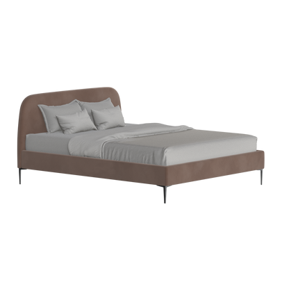 Anna Upholstered Bed with Vertical Headboard Detailing