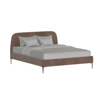 Anna Upholstered Bed with Vertical Headboard Detailing