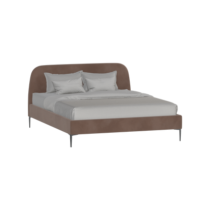 Anna Upholstered Bed with Vertical Headboard Detailing