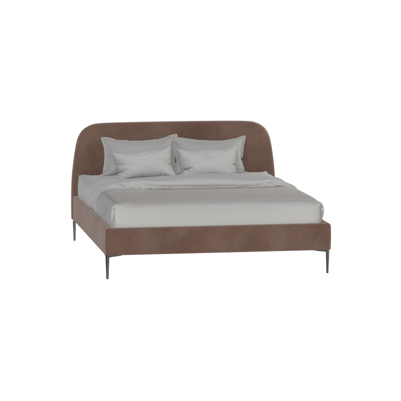 Anna Upholstered Bed with Vertical Headboard Detailing