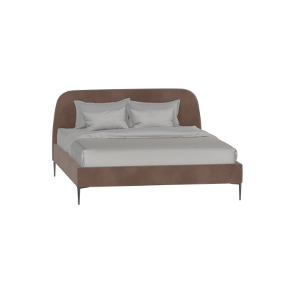 Anna Upholstered Bed with Vertical Headboard Detailing