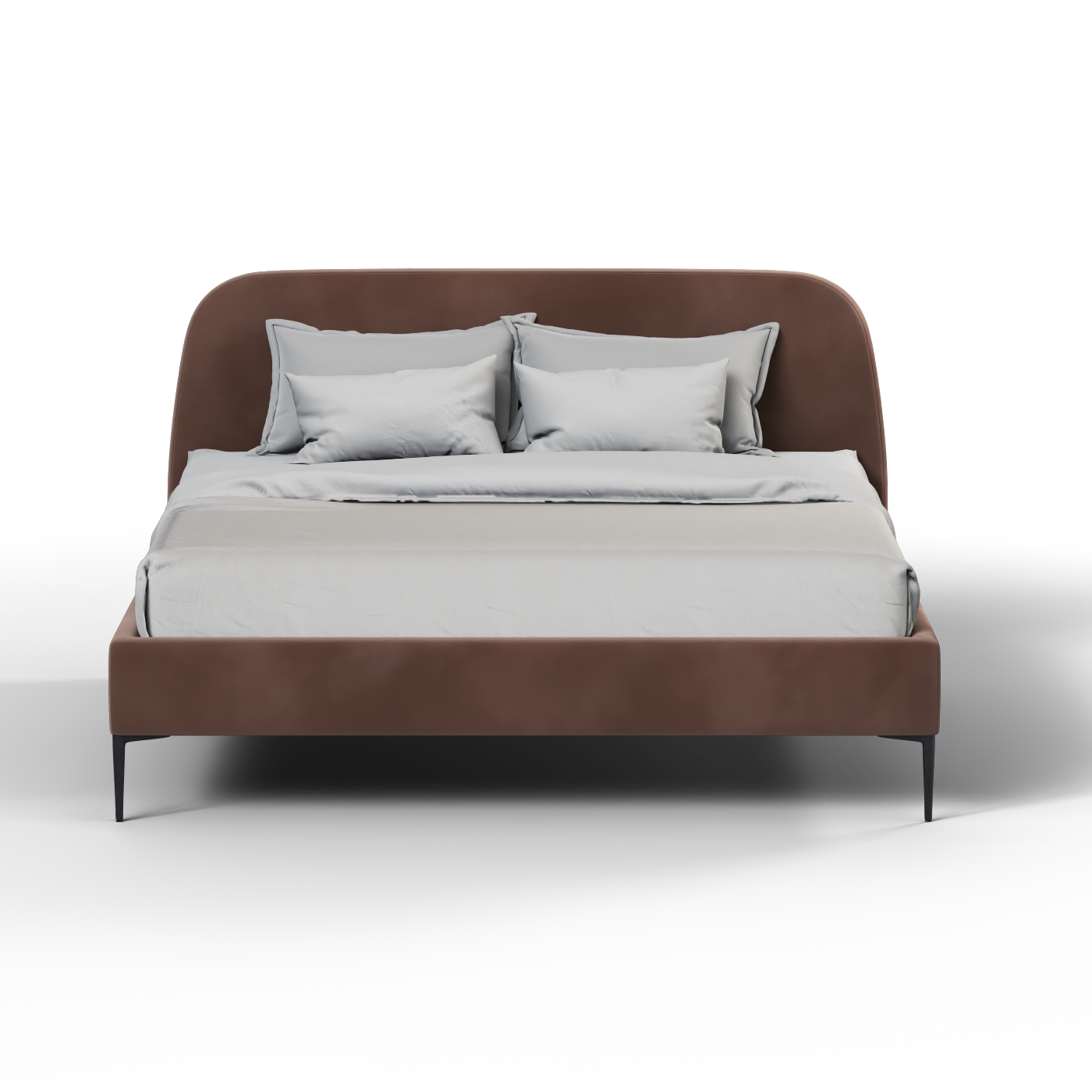 Anna Upholstered Bed with Vertical Headboard Detailing