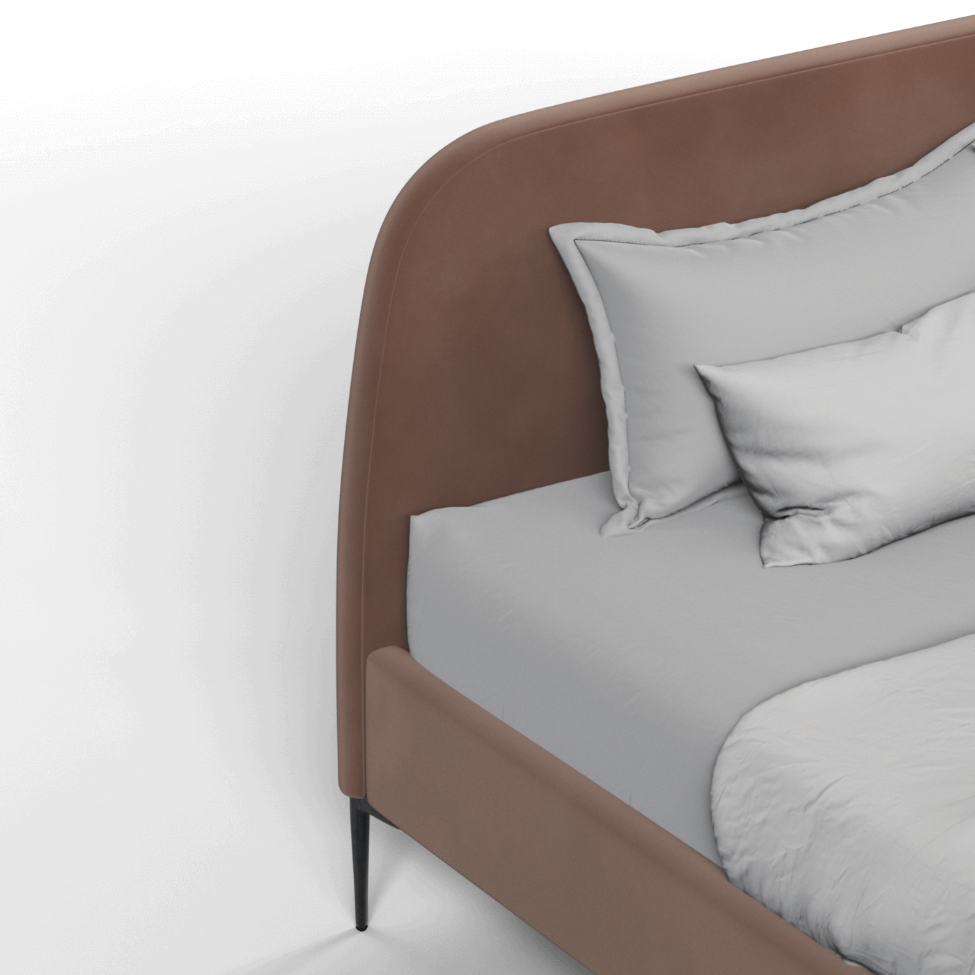 Anna Upholstered Bed with Vertical Headboard Detailing