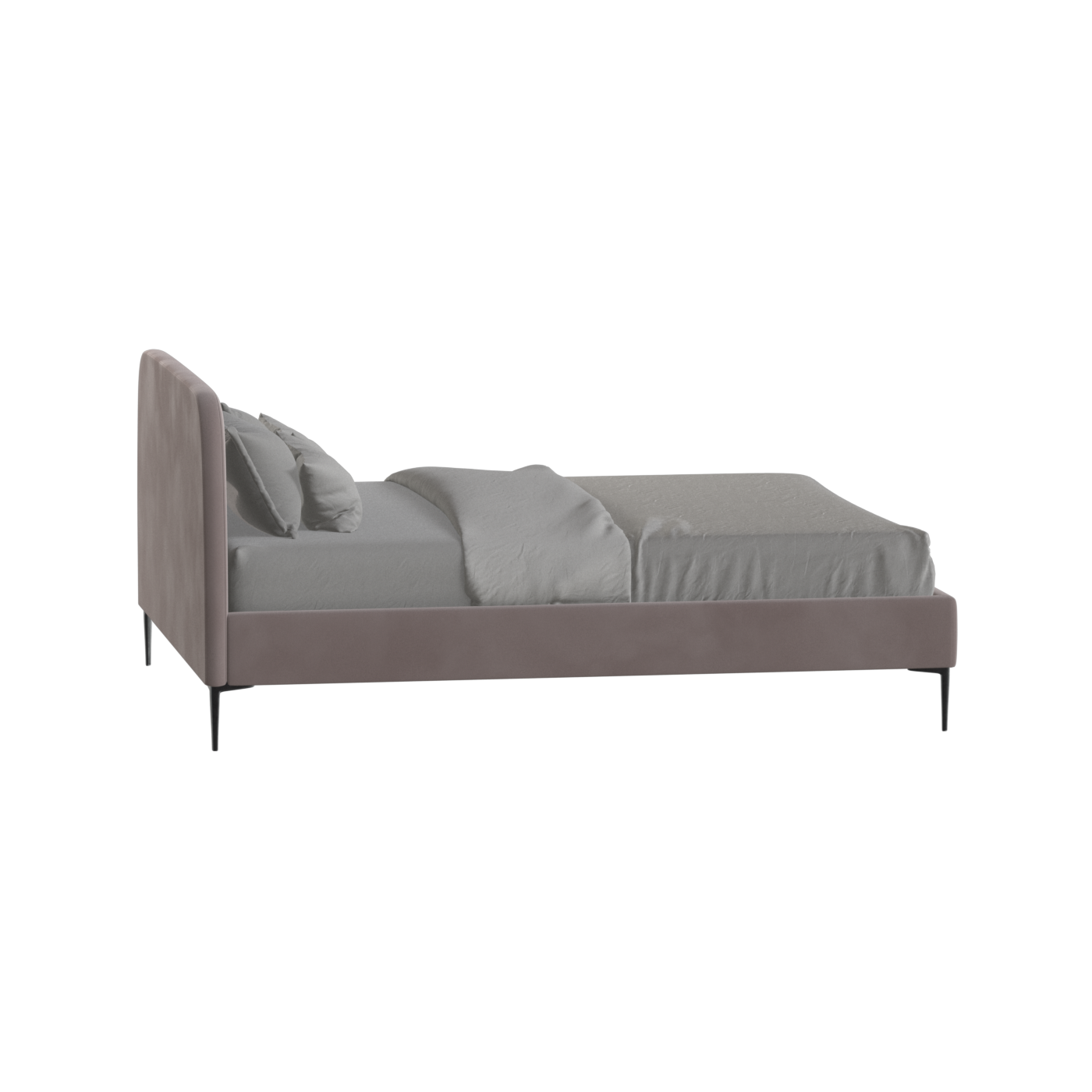 Anna Upholstered Bed with Vertical Headboard Detailing