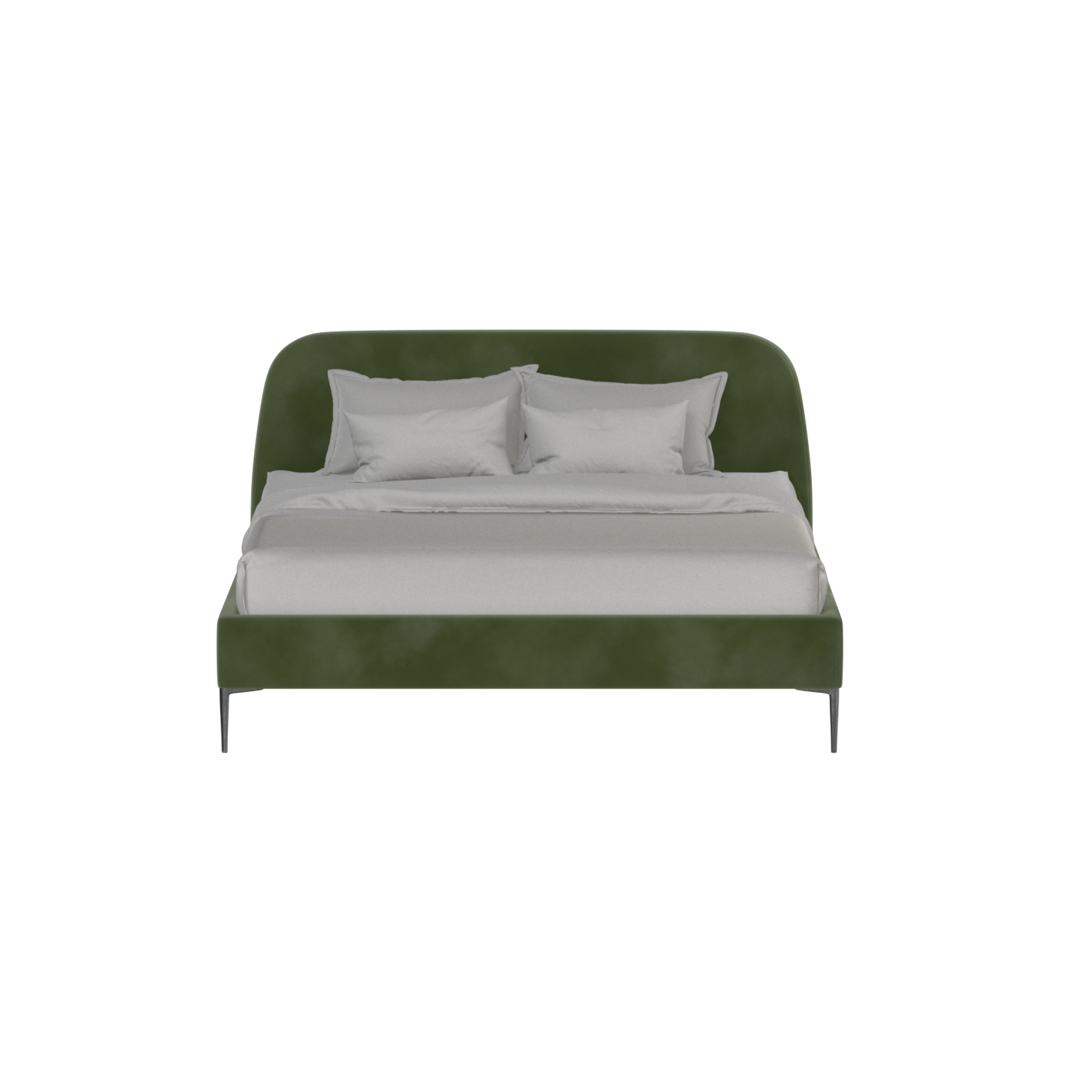 Anna Upholstered Bed with Vertical Headboard Detailing