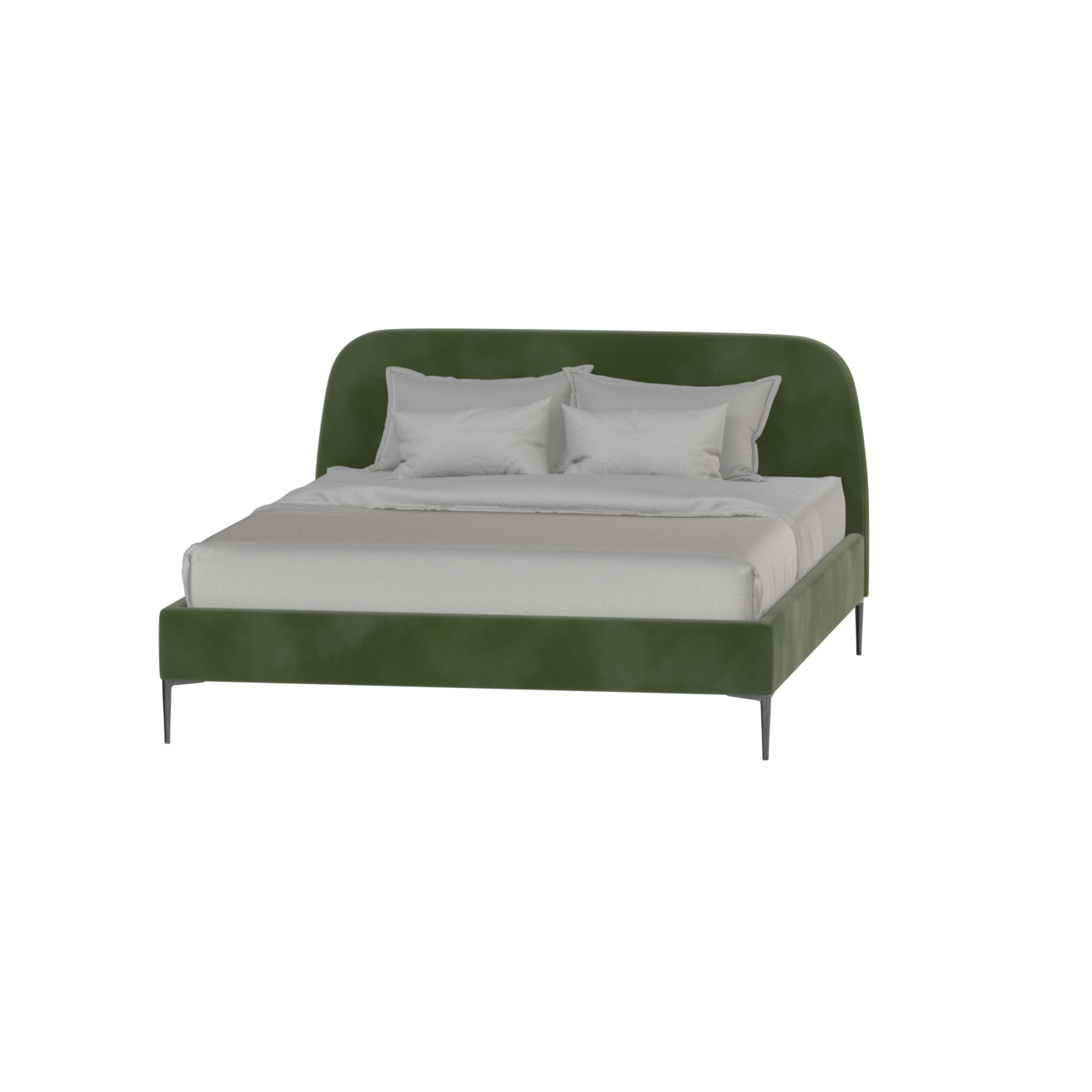 Anna Upholstered Bed with Vertical Headboard Detailing