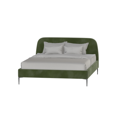 Anna Upholstered Bed with Vertical Headboard Detailing