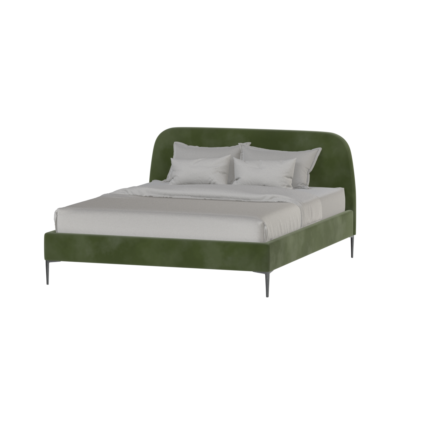 Anna Upholstered Bed with Vertical Headboard Detailing