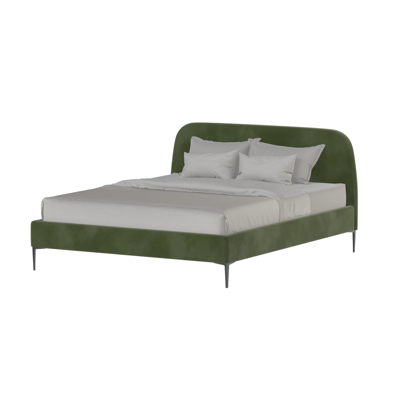 Anna Upholstered Bed with Vertical Headboard Detailing