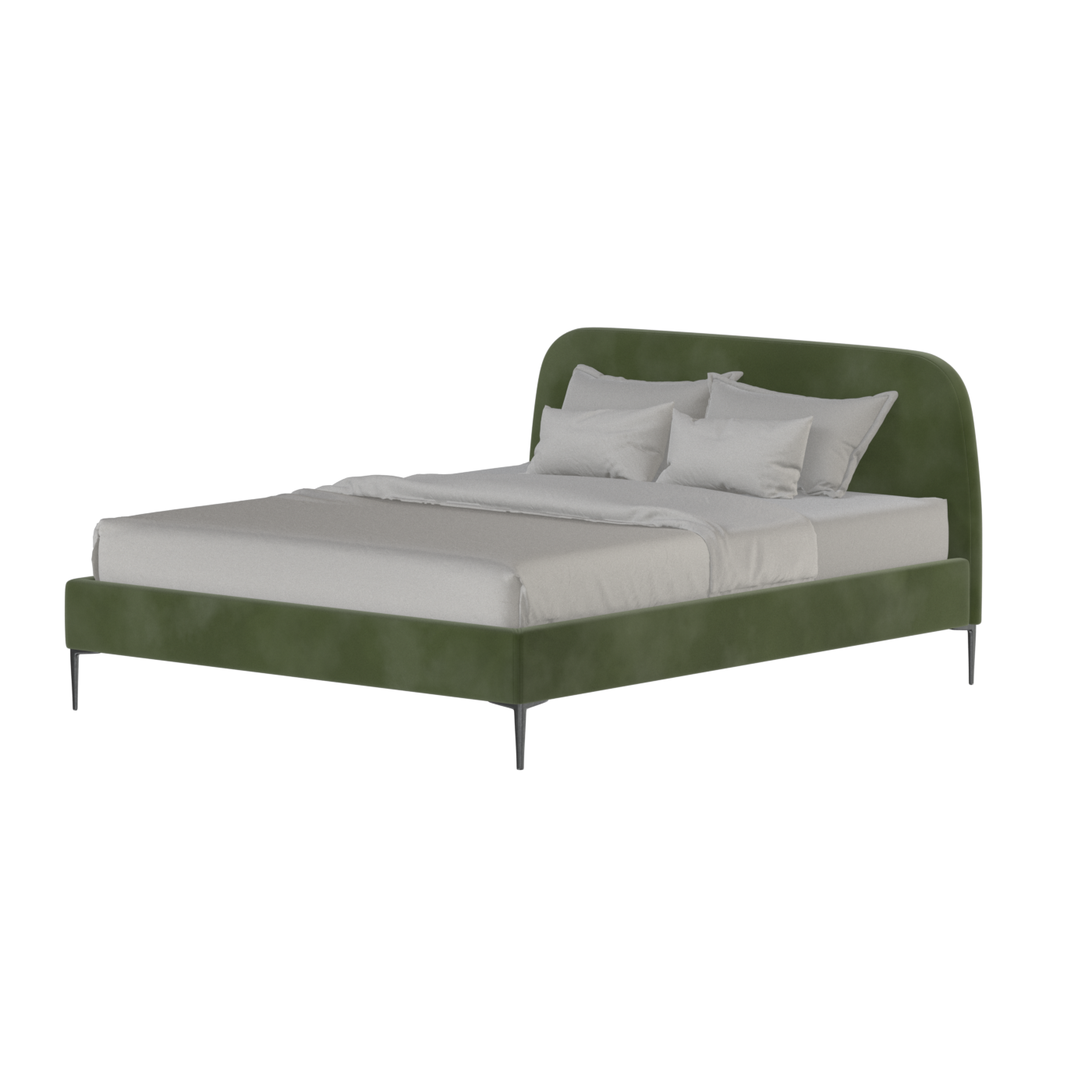 Anna Upholstered Bed with Vertical Headboard Detailing