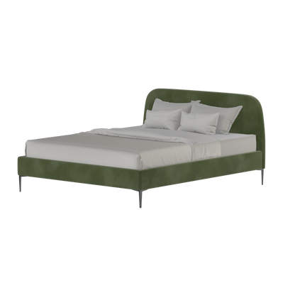 Anna Upholstered Bed with Vertical Headboard Detailing