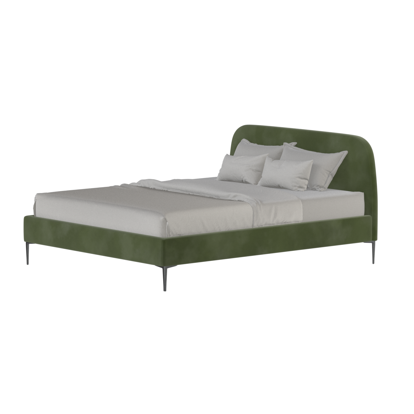 Anna Upholstered Bed with Vertical Headboard Detailing