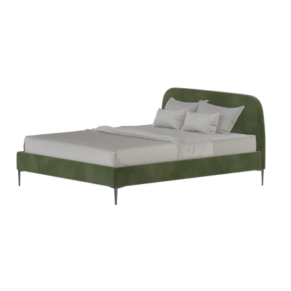 Anna Upholstered Bed with Vertical Headboard Detailing