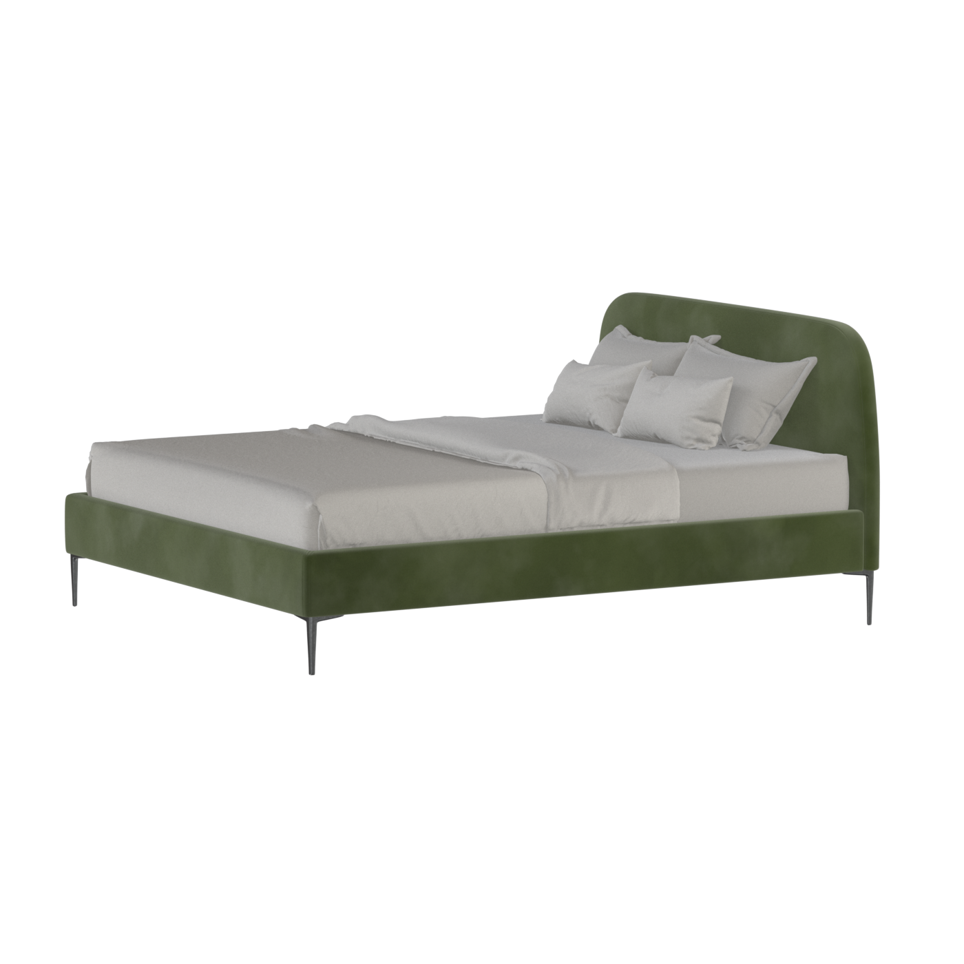 Anna Upholstered Bed with Vertical Headboard Detailing