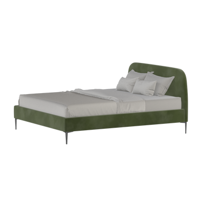 Anna Upholstered Bed with Vertical Headboard Detailing