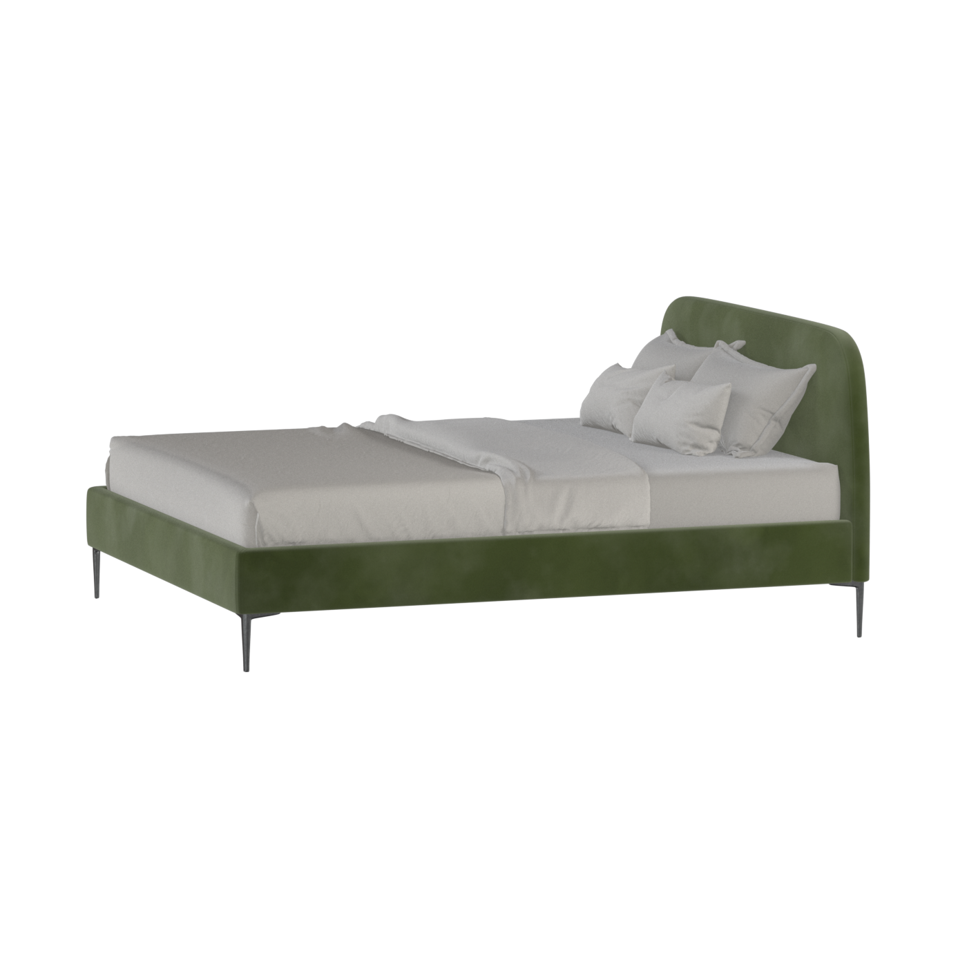 Anna Upholstered Bed with Vertical Headboard Detailing