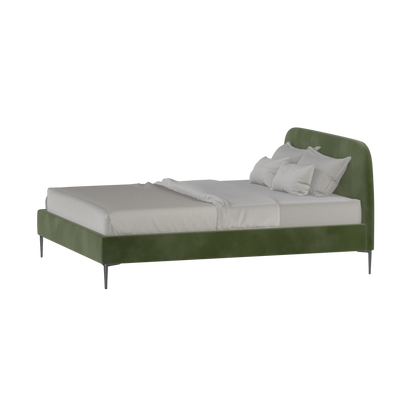 Anna Upholstered Bed with Vertical Headboard Detailing