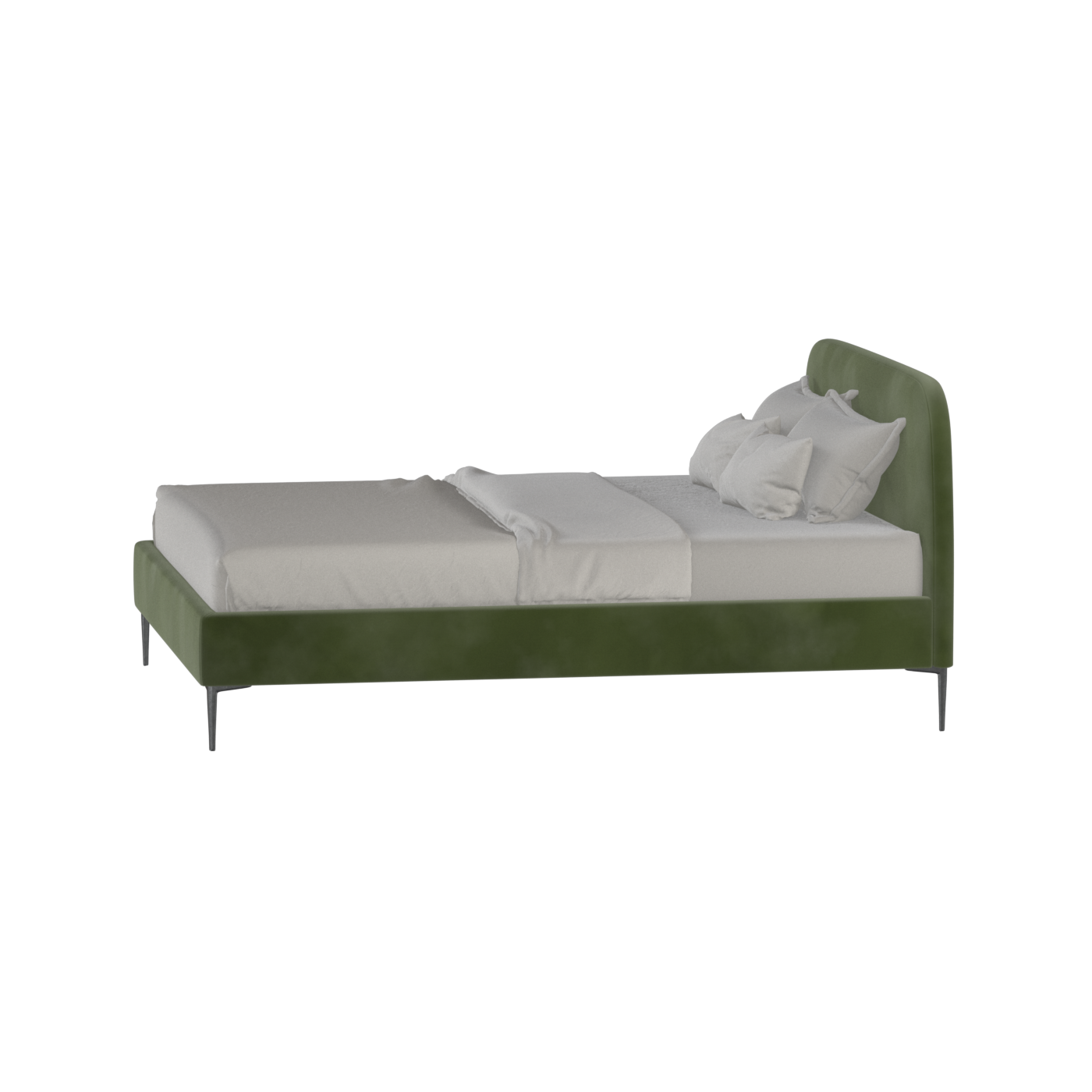 Anna Upholstered Bed with Vertical Headboard Detailing