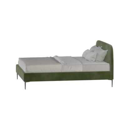 Anna Upholstered Bed with Vertical Headboard Detailing