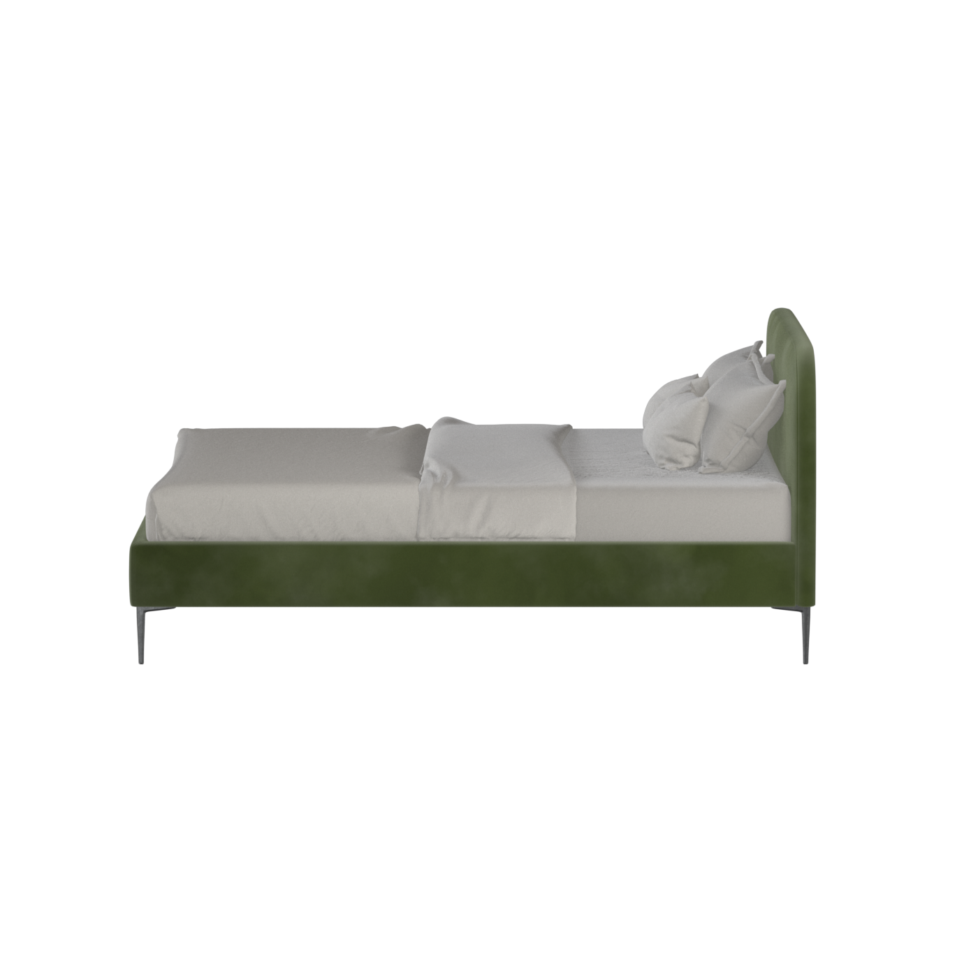 Anna Upholstered Bed with Vertical Headboard Detailing