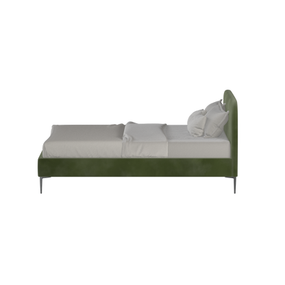 Anna Upholstered Bed with Vertical Headboard Detailing