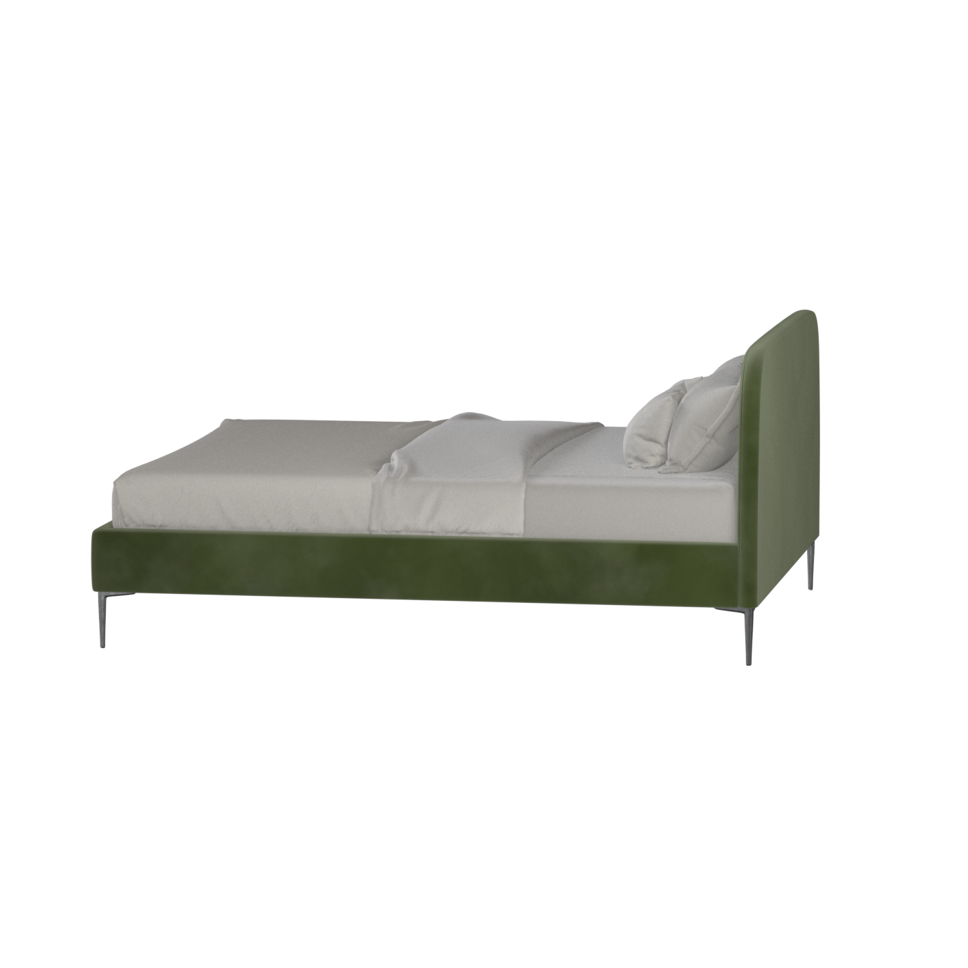 Anna Upholstered Bed with Vertical Headboard Detailing
