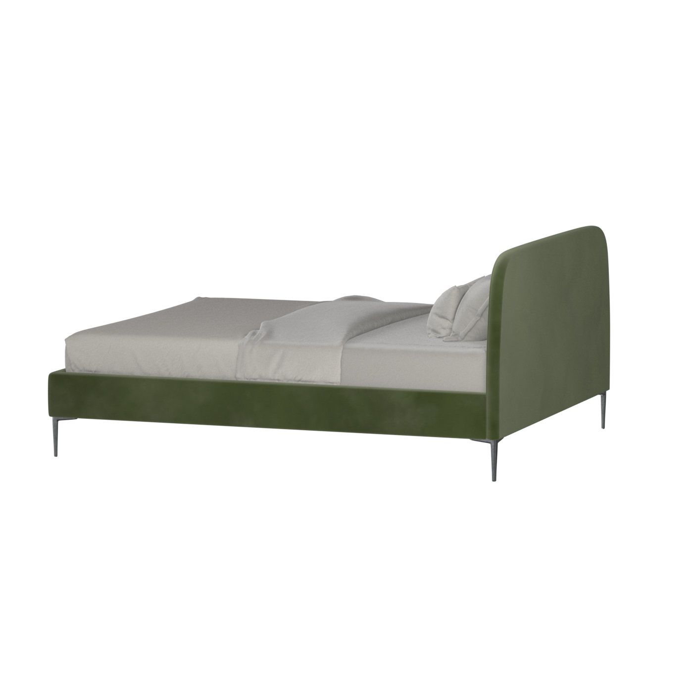 Anna Upholstered Bed with Vertical Headboard Detailing