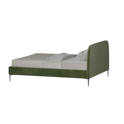 Anna Upholstered Bed with Vertical Headboard Detailing
