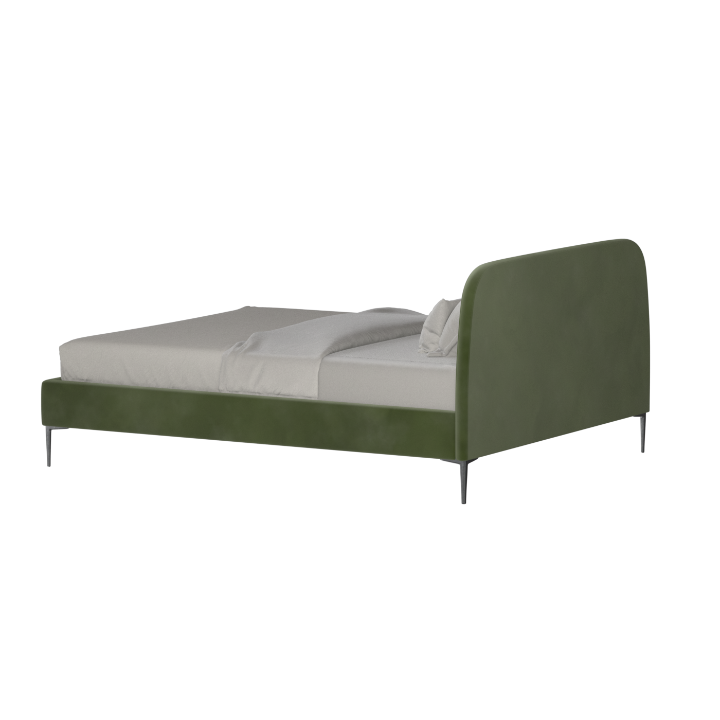 Anna Upholstered Bed with Vertical Headboard Detailing