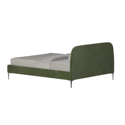 Anna Upholstered Bed with Vertical Headboard Detailing