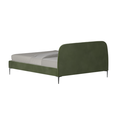 Anna Upholstered Bed with Vertical Headboard Detailing