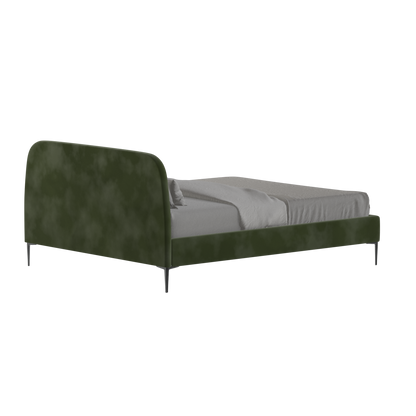 Anna Upholstered Bed with Vertical Headboard Detailing