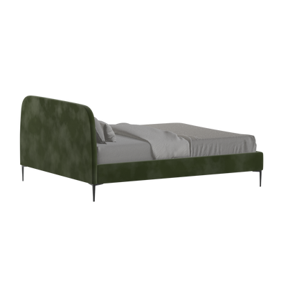 Anna Upholstered Bed with Vertical Headboard Detailing