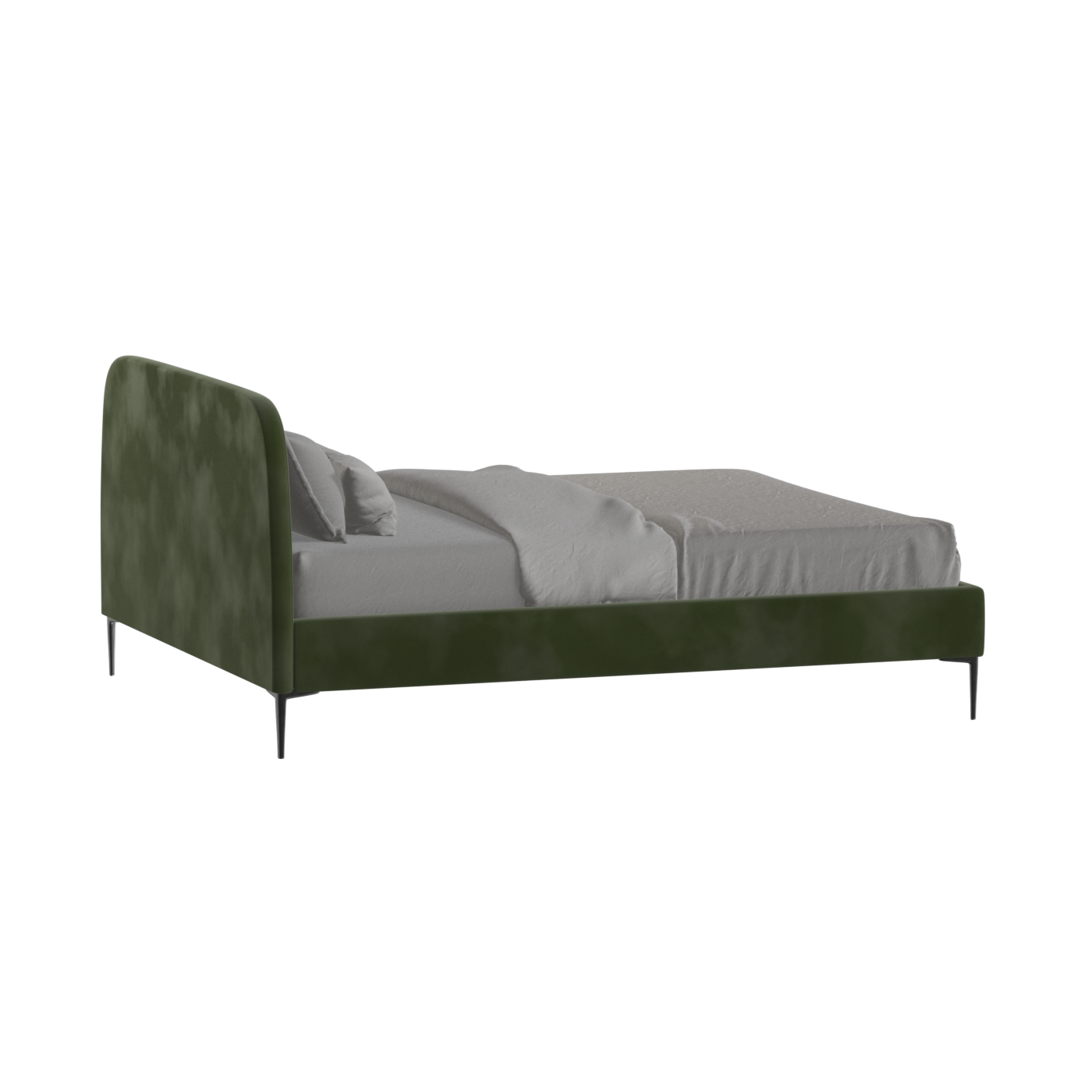 Anna Upholstered Bed with Vertical Headboard Detailing