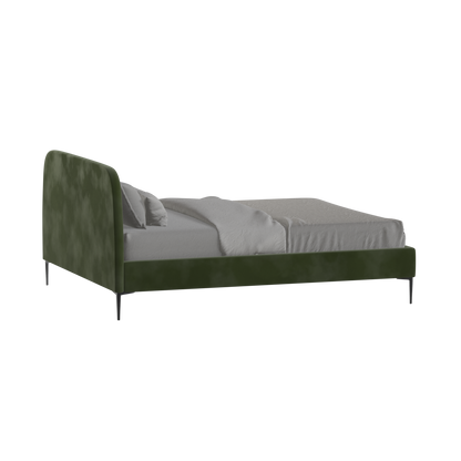Anna Upholstered Bed with Vertical Headboard Detailing