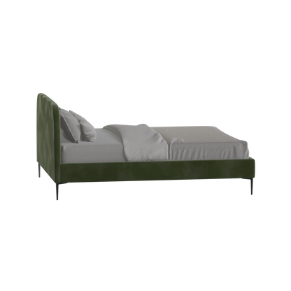Anna Upholstered Bed with Vertical Headboard Detailing