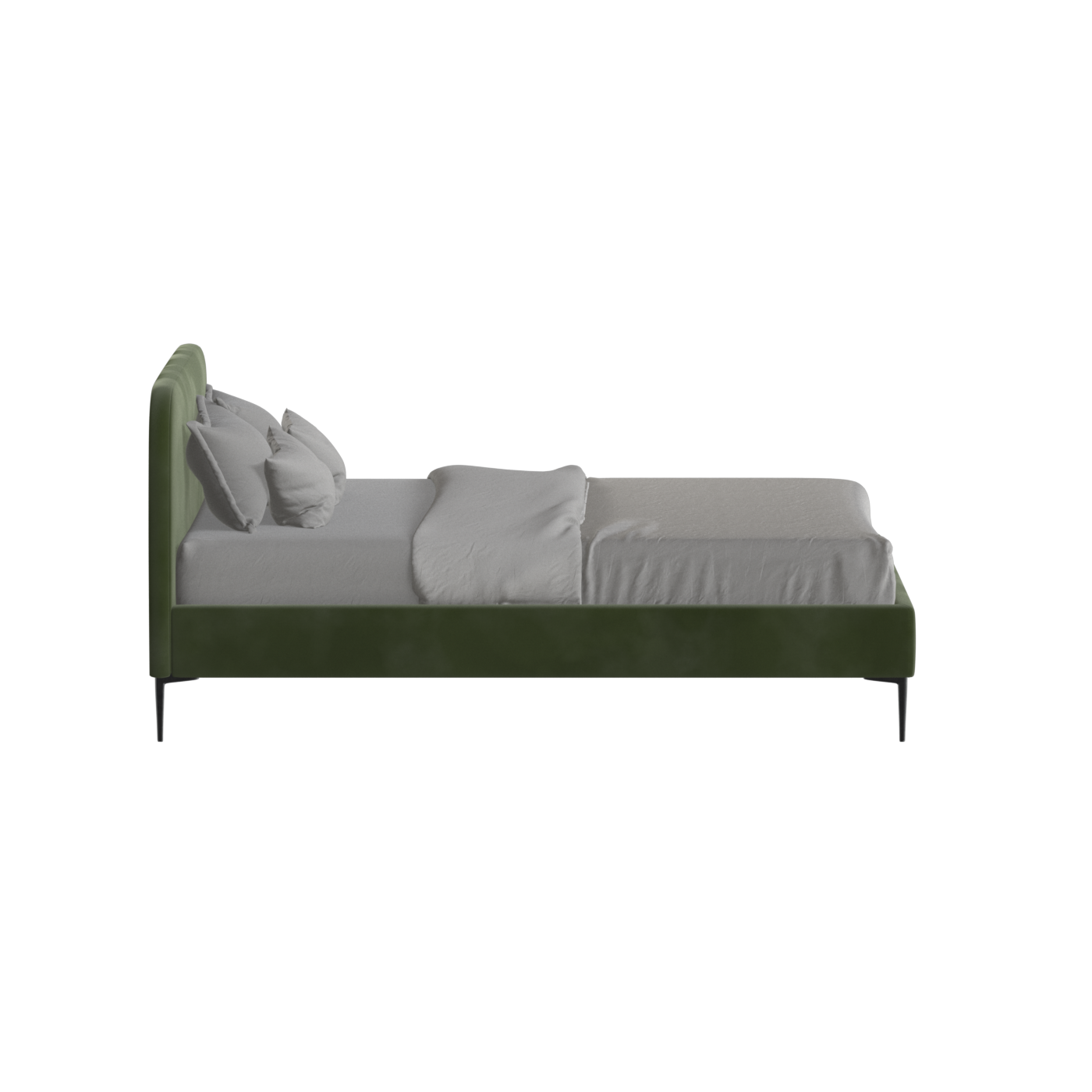 Anna Upholstered Bed with Vertical Headboard Detailing