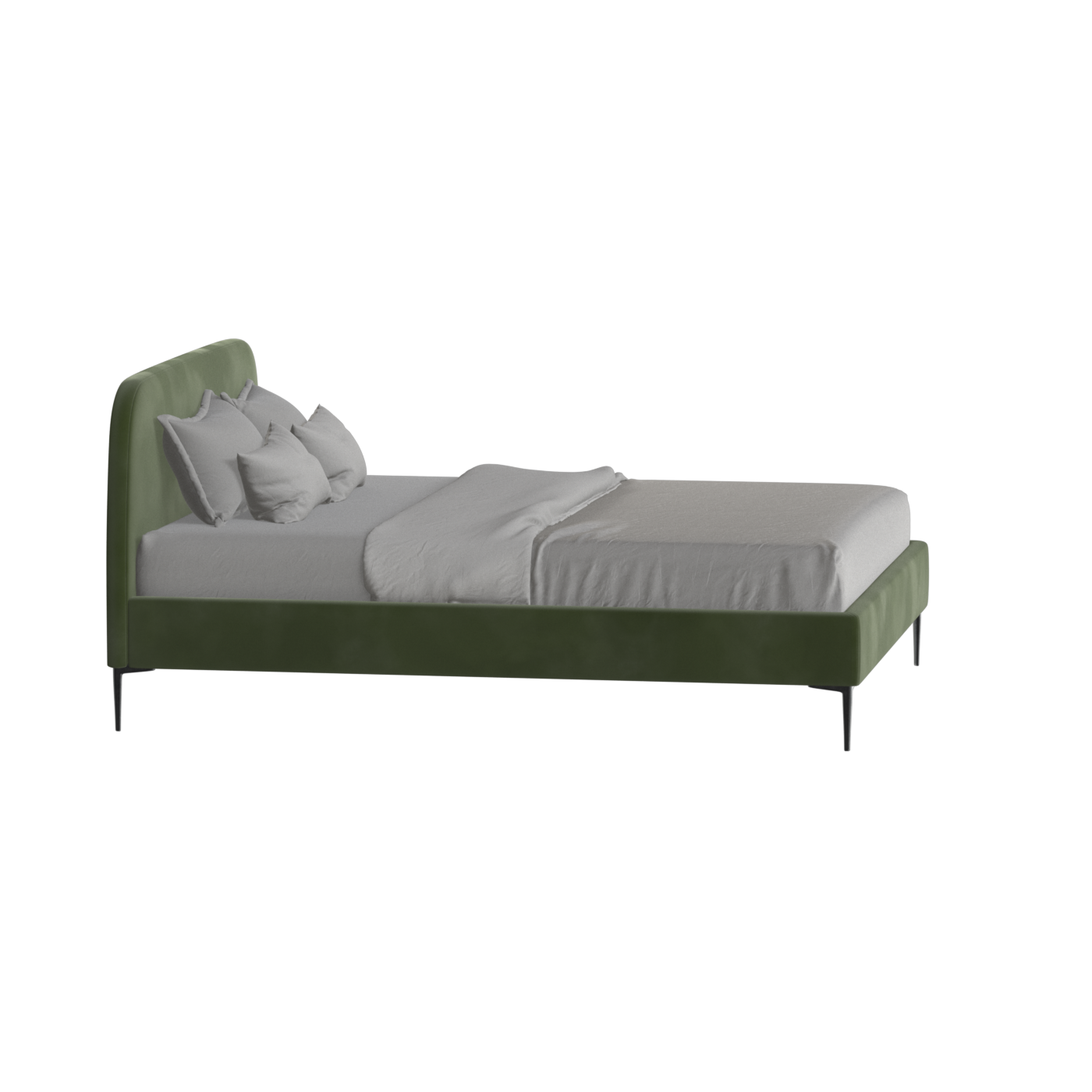Anna Upholstered Bed with Vertical Headboard Detailing