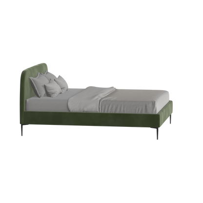 Anna Upholstered Bed with Vertical Headboard Detailing