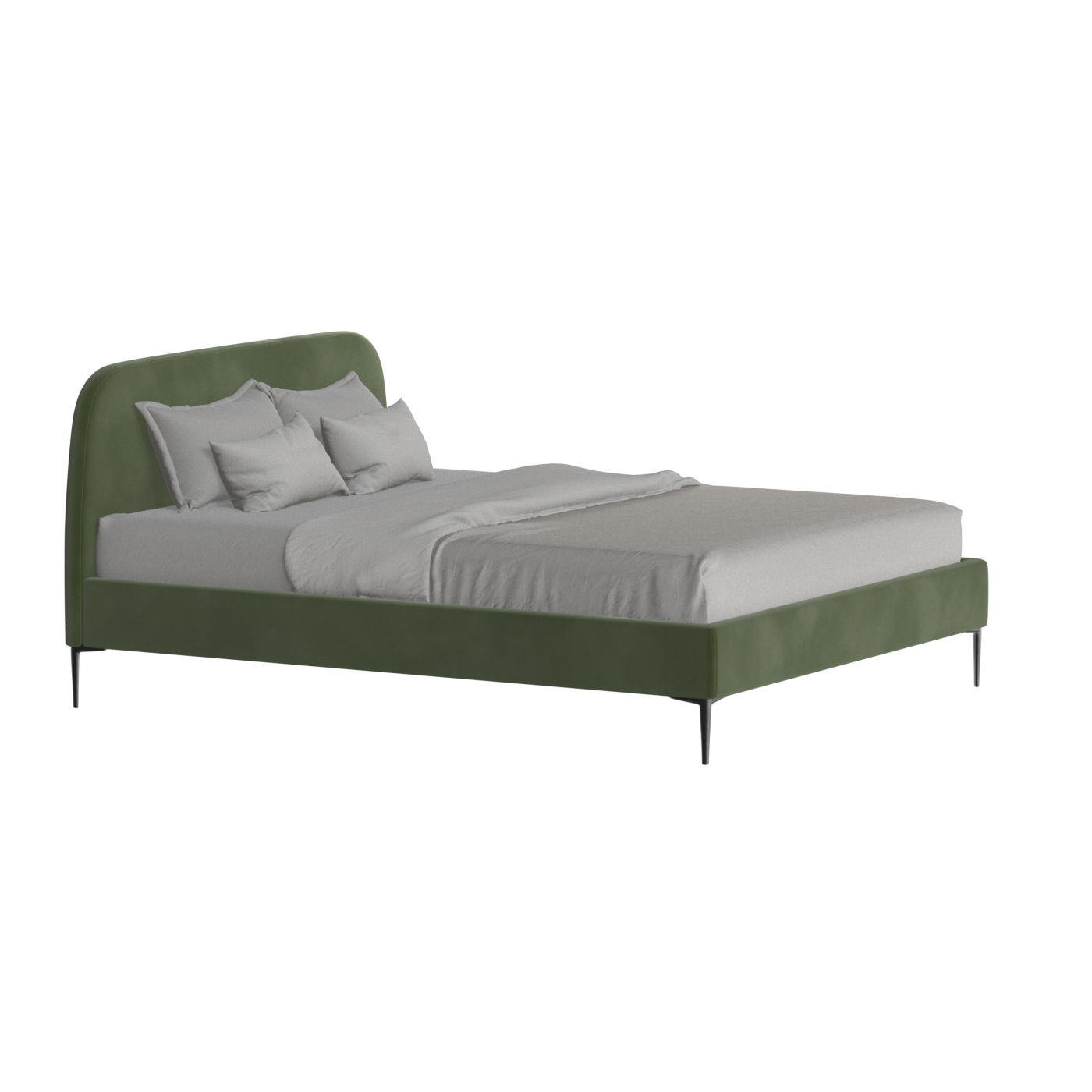 Anna Upholstered Bed with Vertical Headboard Detailing