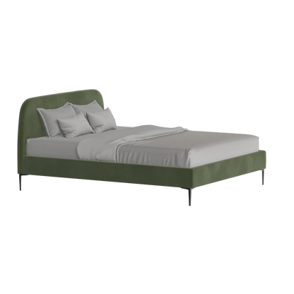 Anna Upholstered Bed with Vertical Headboard Detailing