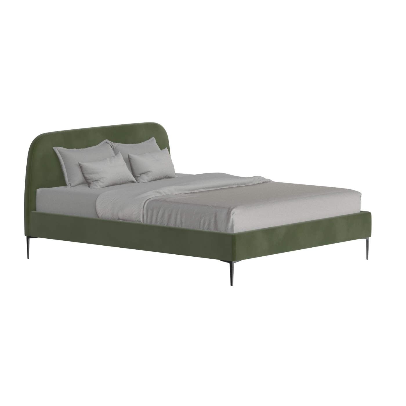 Anna Upholstered Bed with Vertical Headboard Detailing