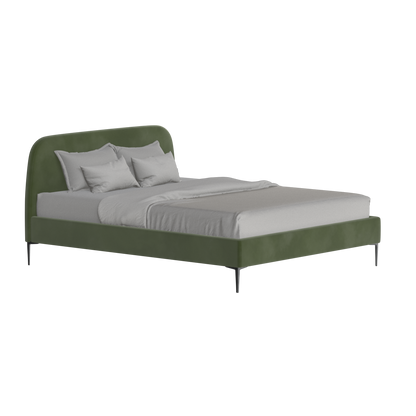 Anna Upholstered Bed with Vertical Headboard Detailing