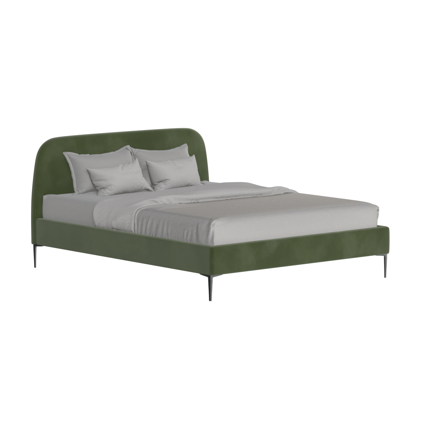 Anna Upholstered Bed with Vertical Headboard Detailing