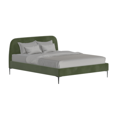 Anna Upholstered Bed with Vertical Headboard Detailing