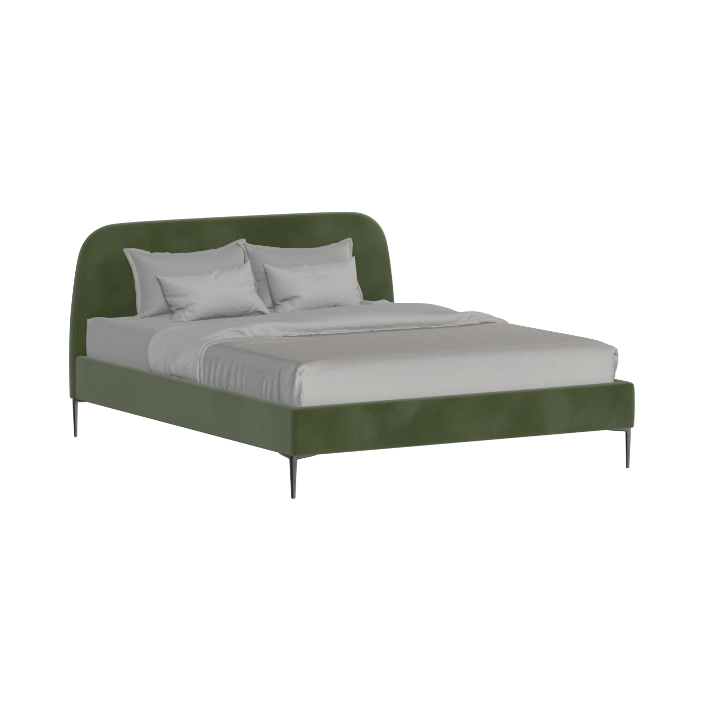 Anna Upholstered Bed with Vertical Headboard Detailing